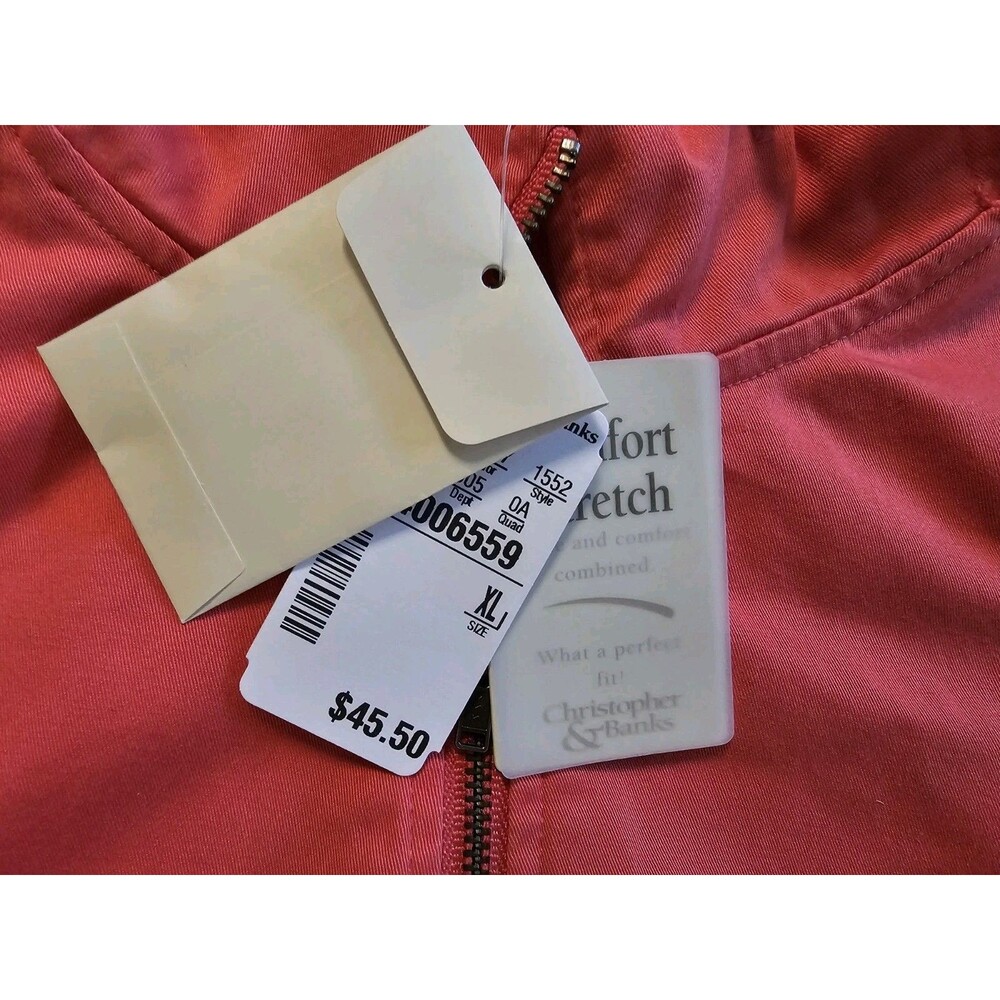 Christopher & Banks Women’s Coral Light Jacket Comfort Stretch Hooded XL - Picture 5 of 12